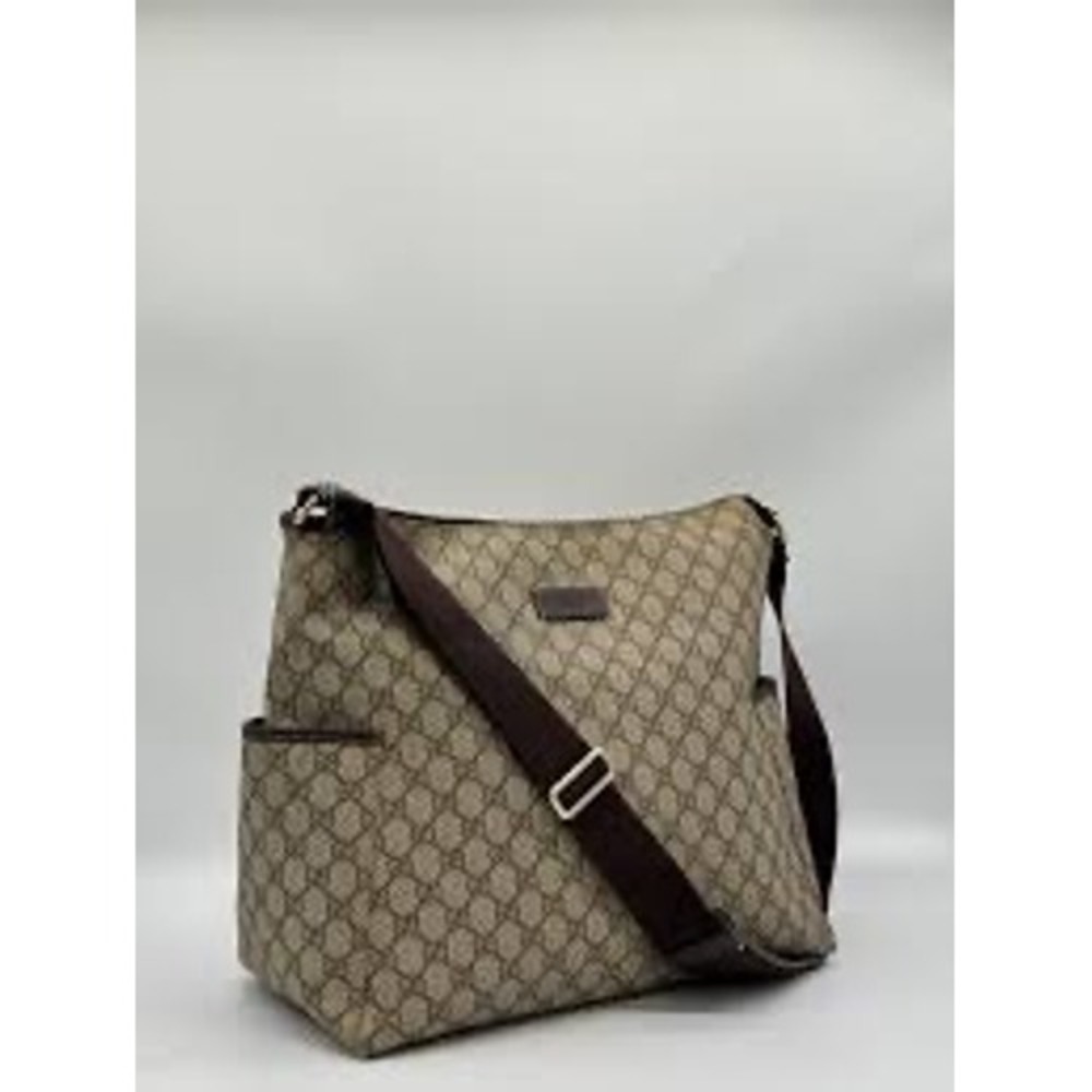 Gucci GG Supreme Canvas Messenger/Diaper Bag Brown Monogram Crossbody - Picture 8 of 13